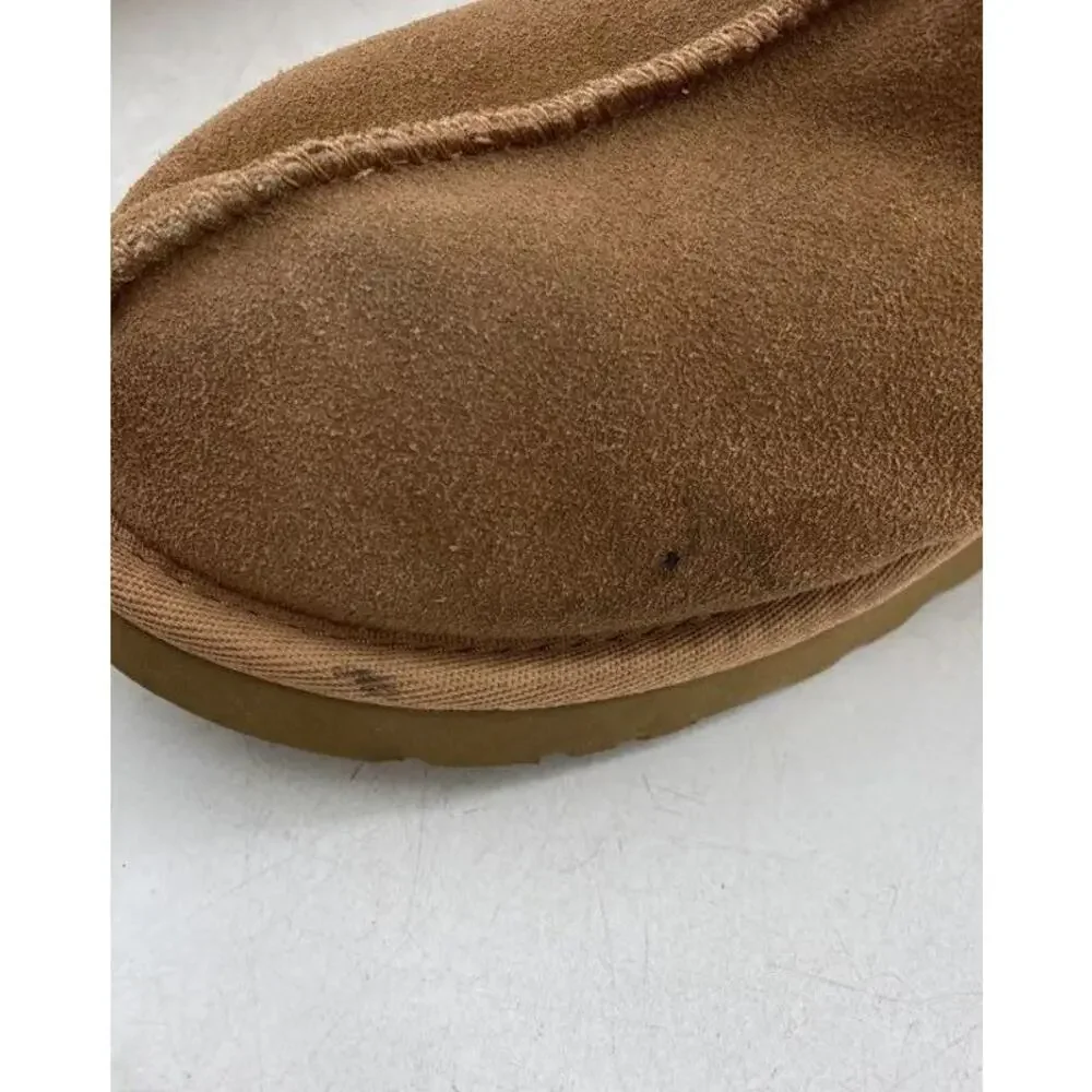 UGG TASMAN 5950 Mens Chestnut Suede Sheepskin Slippers Slip On Shoes Size 9